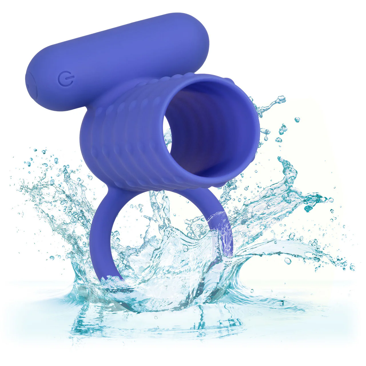 Silicone Rechargeable Endless Desires Enhancer Vibrating Cock Ring By CalExotics - Purple - Image 9