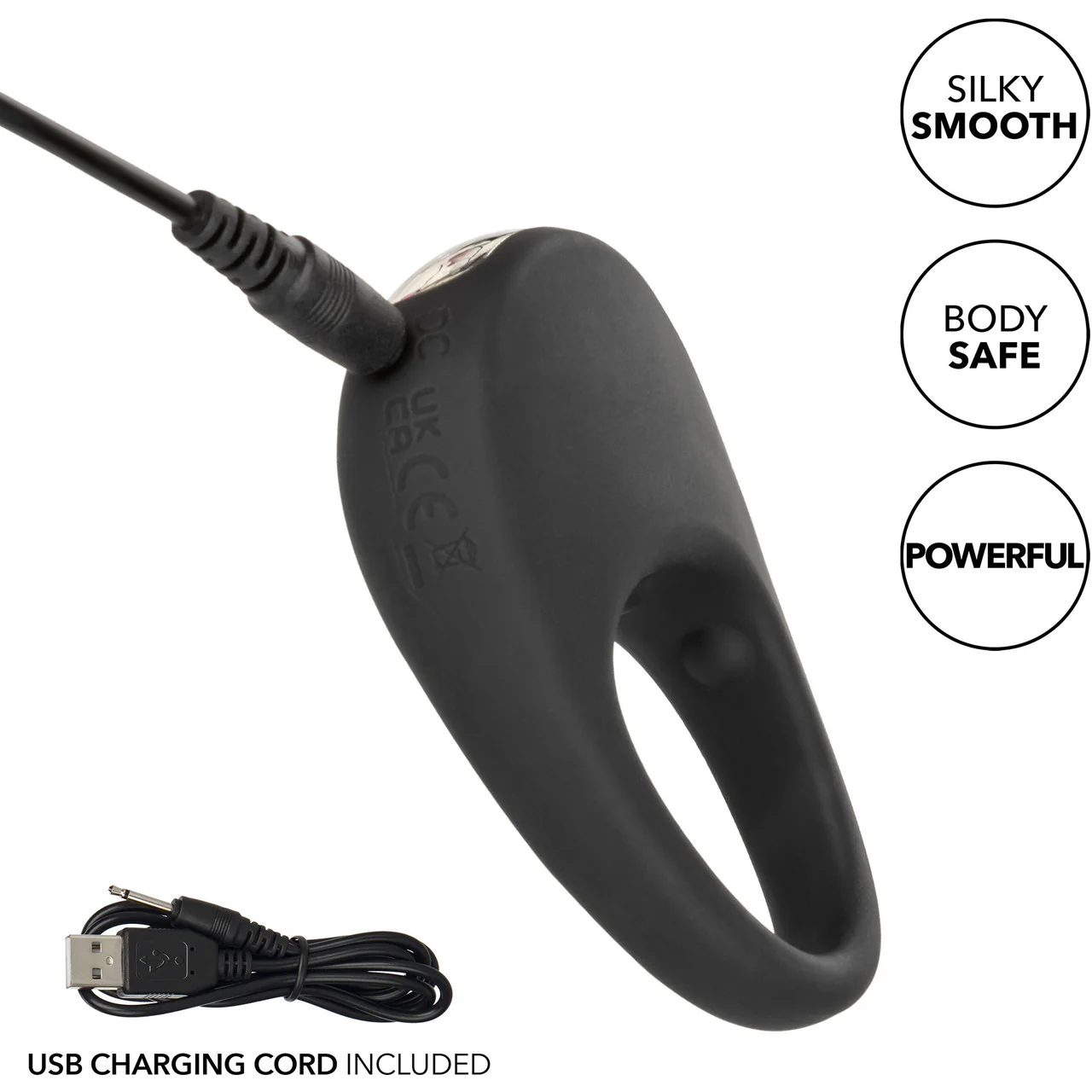 Silicone Rechargeable Pleasure Ring Vibrating Cock Ring By CalExotics - Image 8
