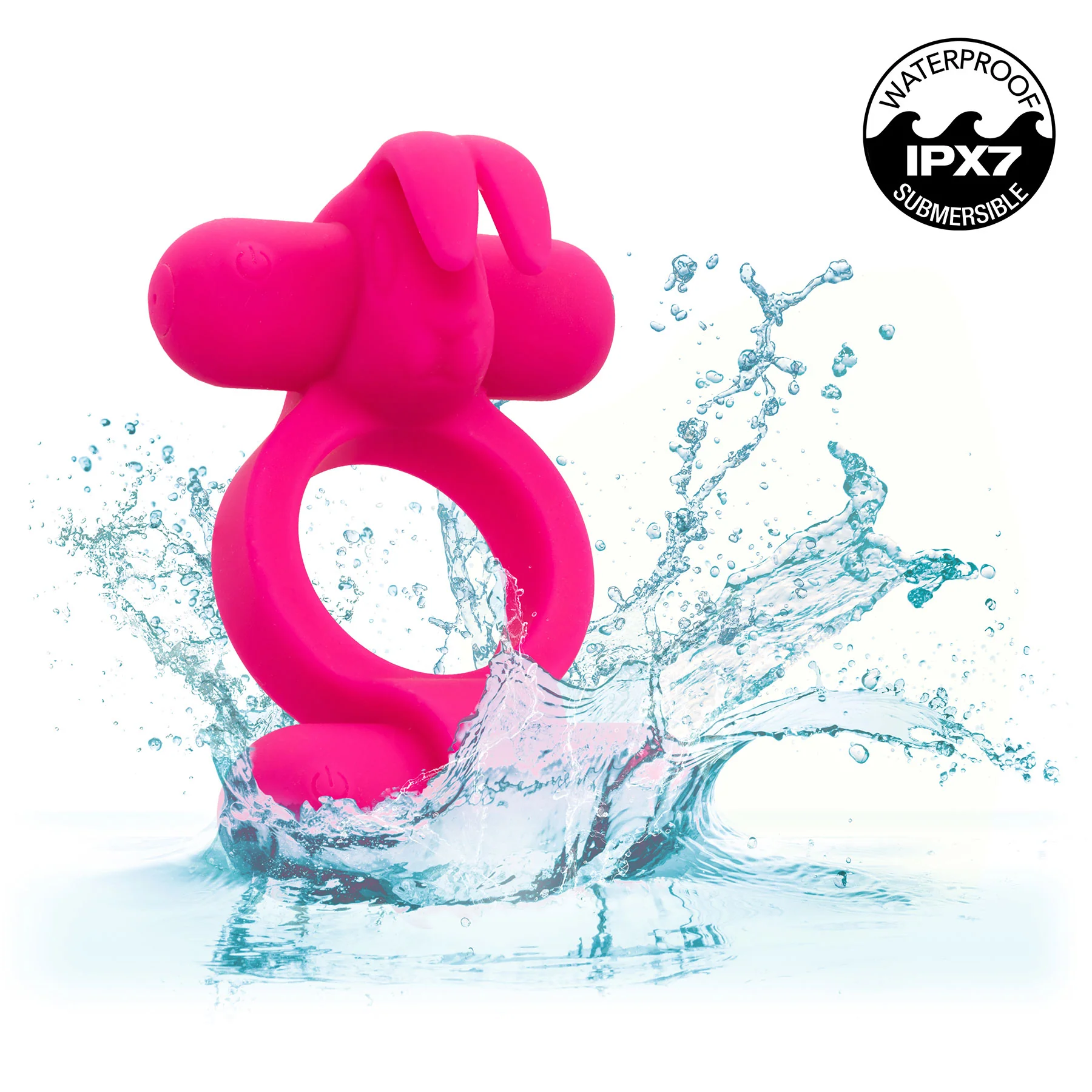 Silicone Rechargeable Rockin’ Rabbit® Vibrating Cock Ring By CalExotics - Image 6