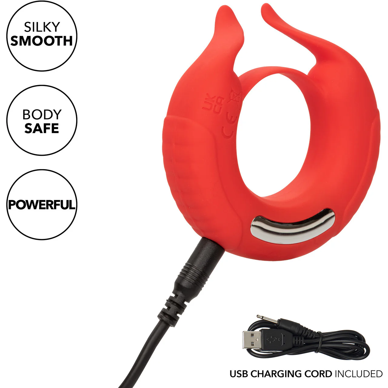 Silicone Rechargeable Taurus Enhancer Vibrating Cock Ring By CalExotics - Image 11