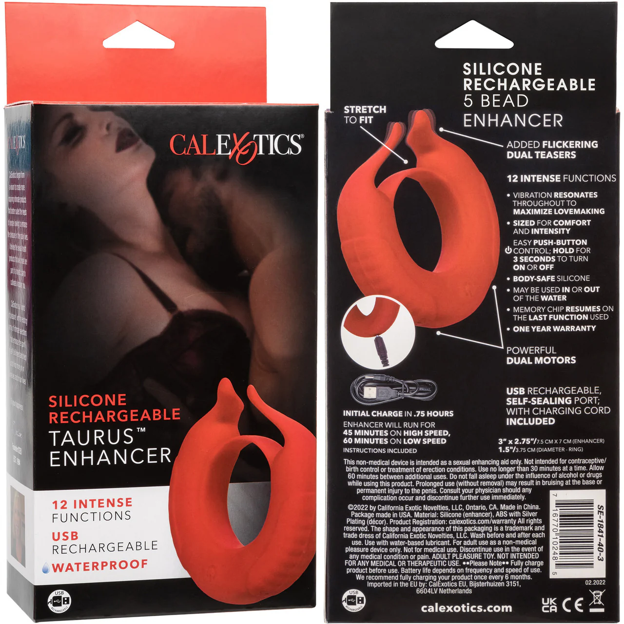 Silicone Rechargeable Taurus Enhancer Vibrating Cock Ring By CalExotics - Image 13