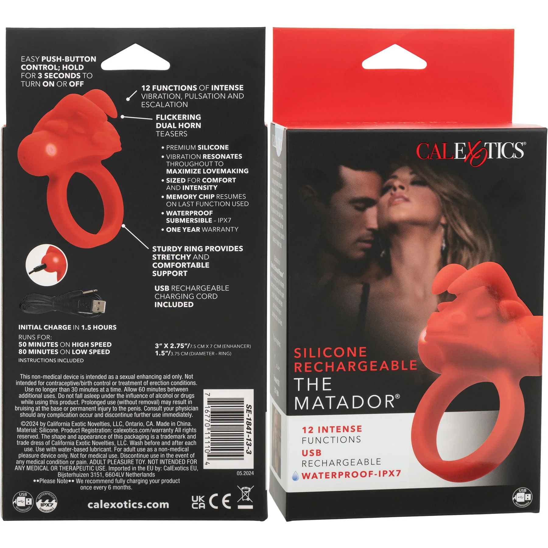 Silicone Rechargeable The Matador® Vibrating Cock Ring By CalExotics - Image 11