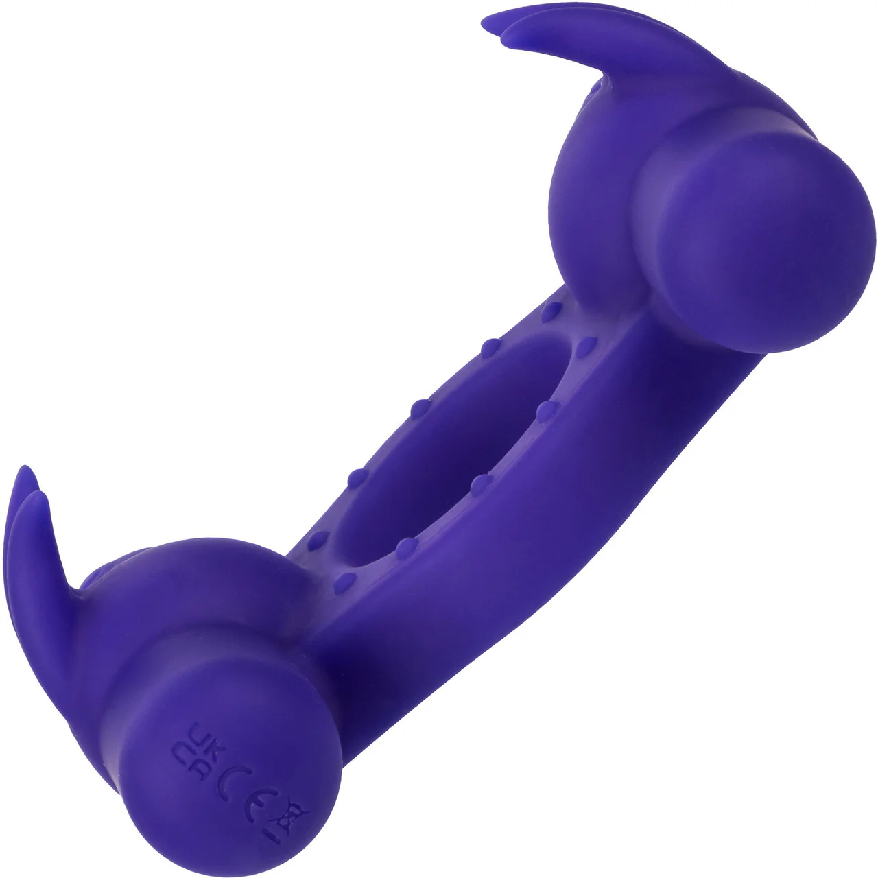 Silicone Rechargeable Triple Orgasm Enhancer Vibrating Cock Ring By CalExotics - Purple - Image 5