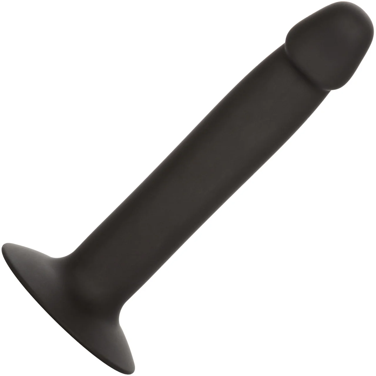 Silicone Slim Anal Stud Suction Cup Dildo By CalExotics - Black - Image 5
