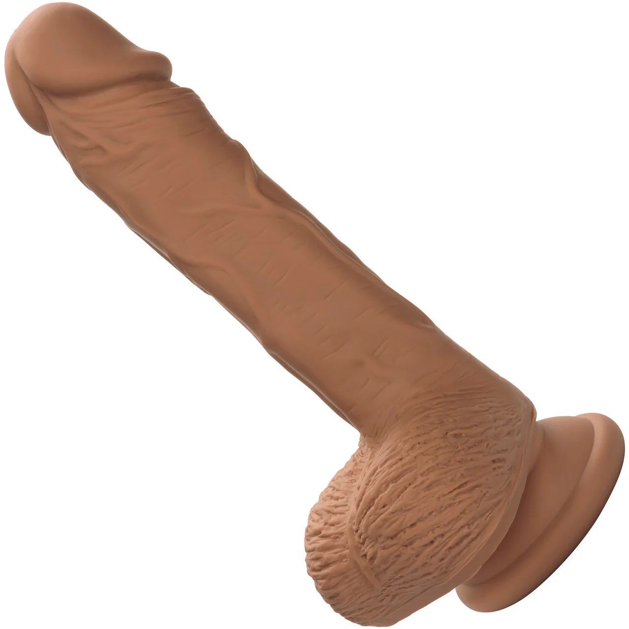 Silicone Studs Realistic 5" Suction Cup Dildo - Caramel - Image 3