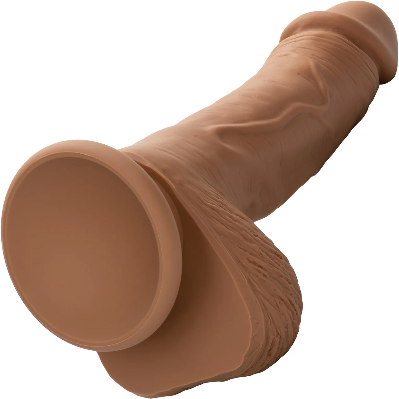 Silicone Studs Realistic 5" Suction Cup Dildo - Caramel - Image 4