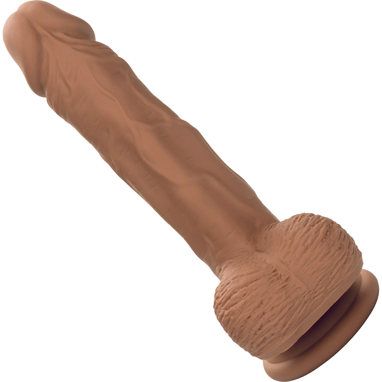Silicone Studs Realistic 5" Suction Cup Dildo - Caramel - Image 5