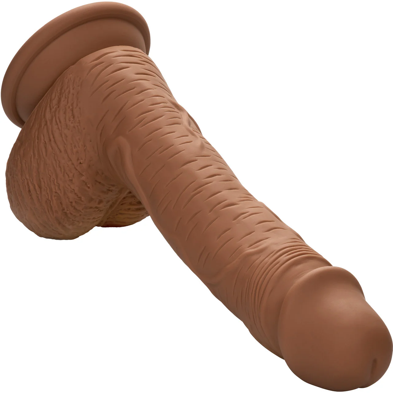 Silicone Studs Realistic 6.25" Suction Cup Dildo - Caramel - Image 5