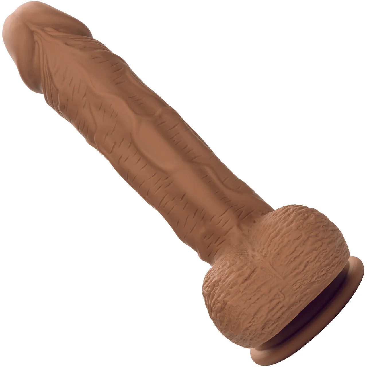 Silicone Studs Realistic 6.25" Suction Cup Dildo - Caramel - Image 7