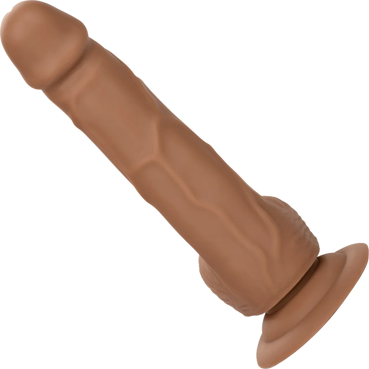 Silicone Studs Realistic 6" Suction Cup Dildo - Caramel - Image 5