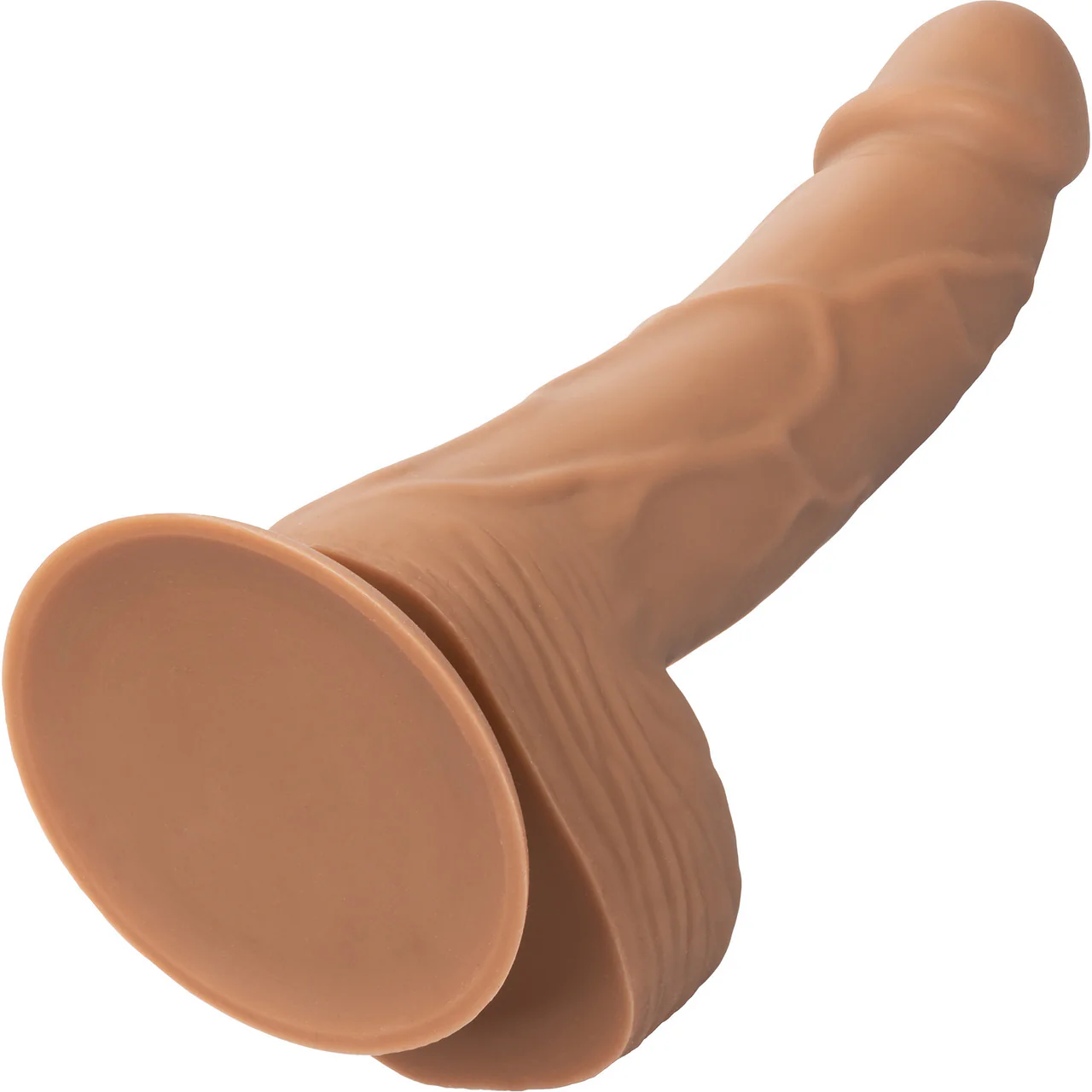 Silicone Studs Realistic 6" Suction Cup Dildo - Caramel - Image 6