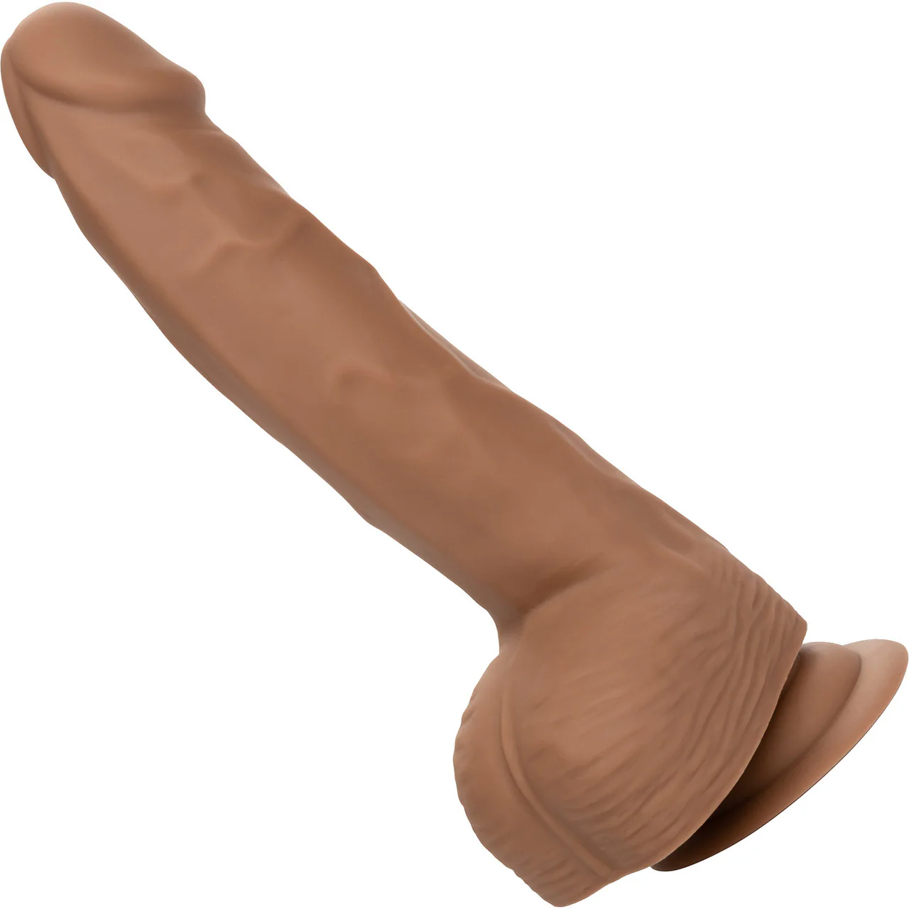 Silicone Studs Realistic 8" Suction Cup Dildo - Caramel - Image 3