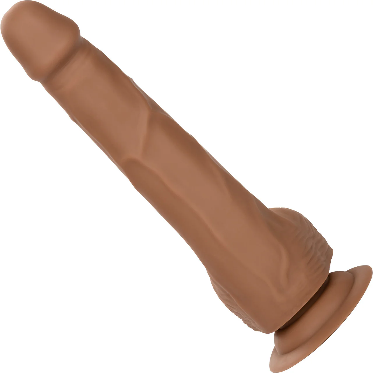 Silicone Studs Realistic 8" Suction Cup Dildo - Caramel - Image 5