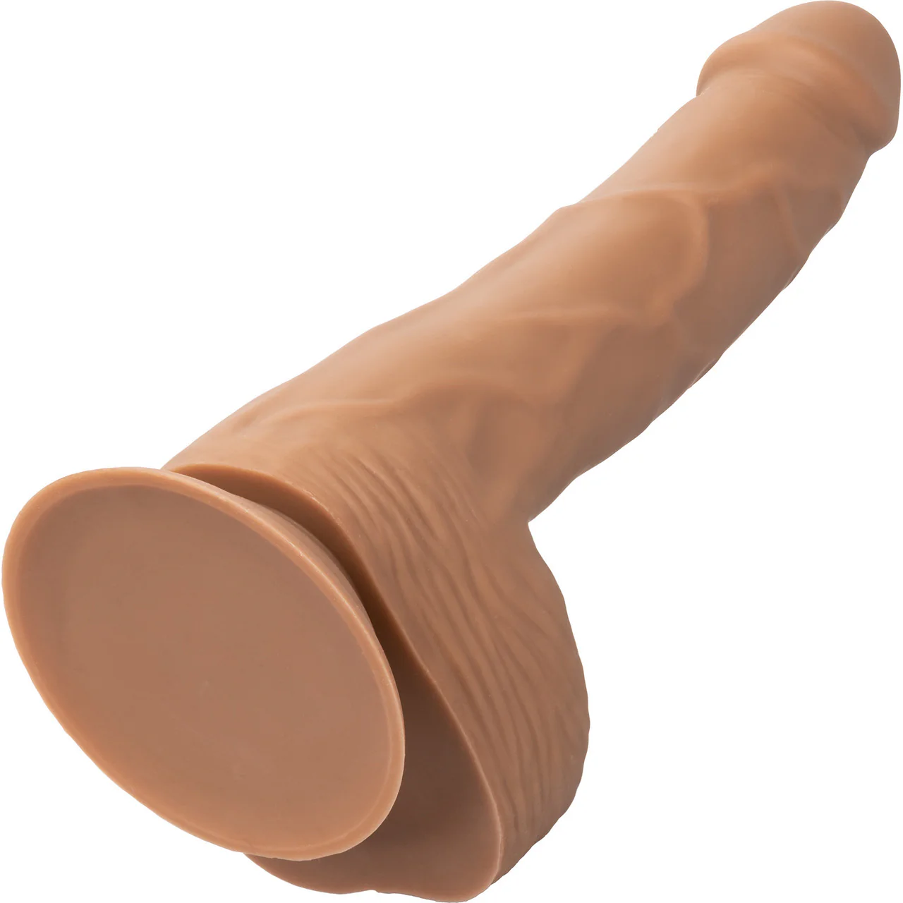 Silicone Studs Realistic 8" Suction Cup Dildo - Caramel - Image 6