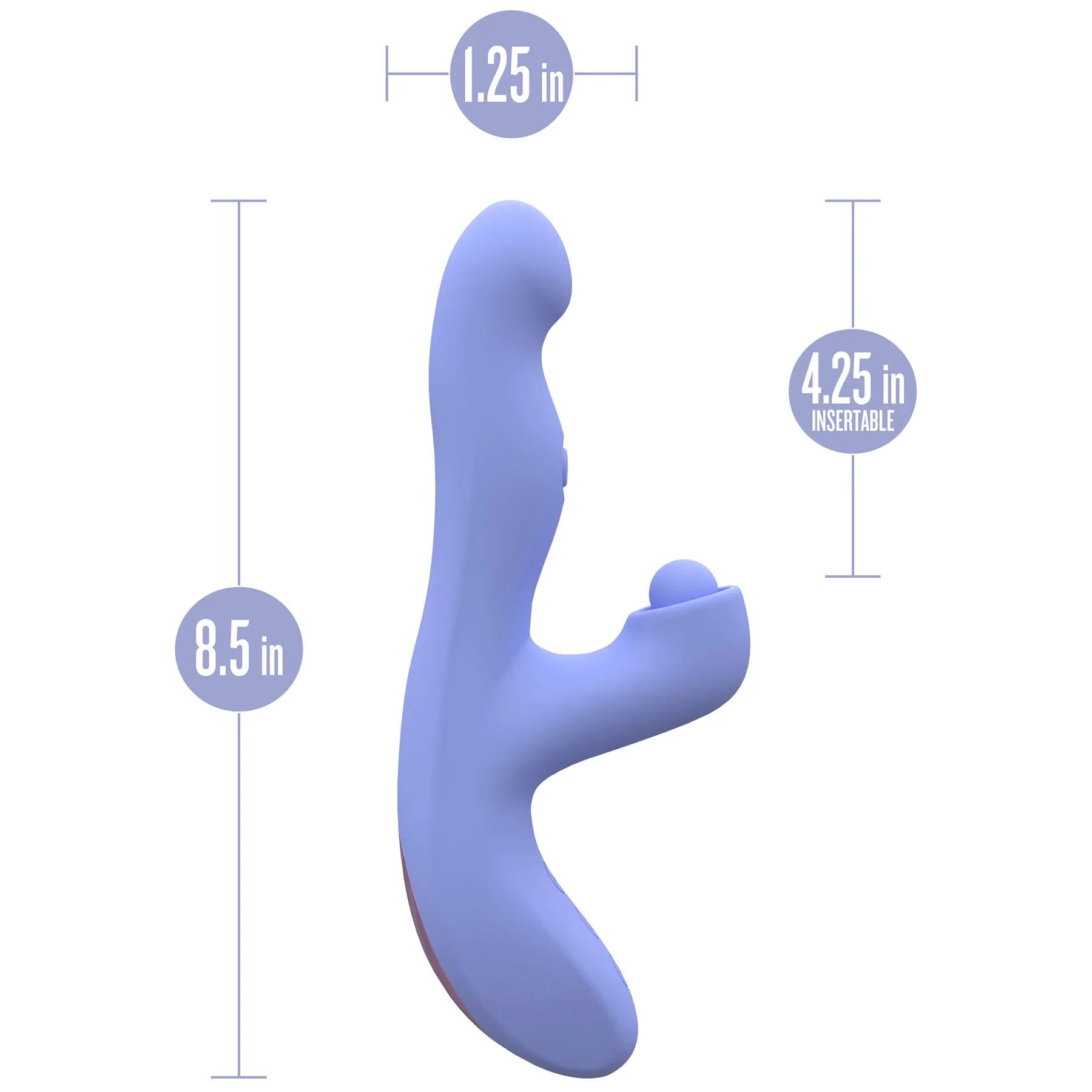Simone Rechargeable Silicone Warming & Tapping Rabbit Vibrator By Blush - Image 9