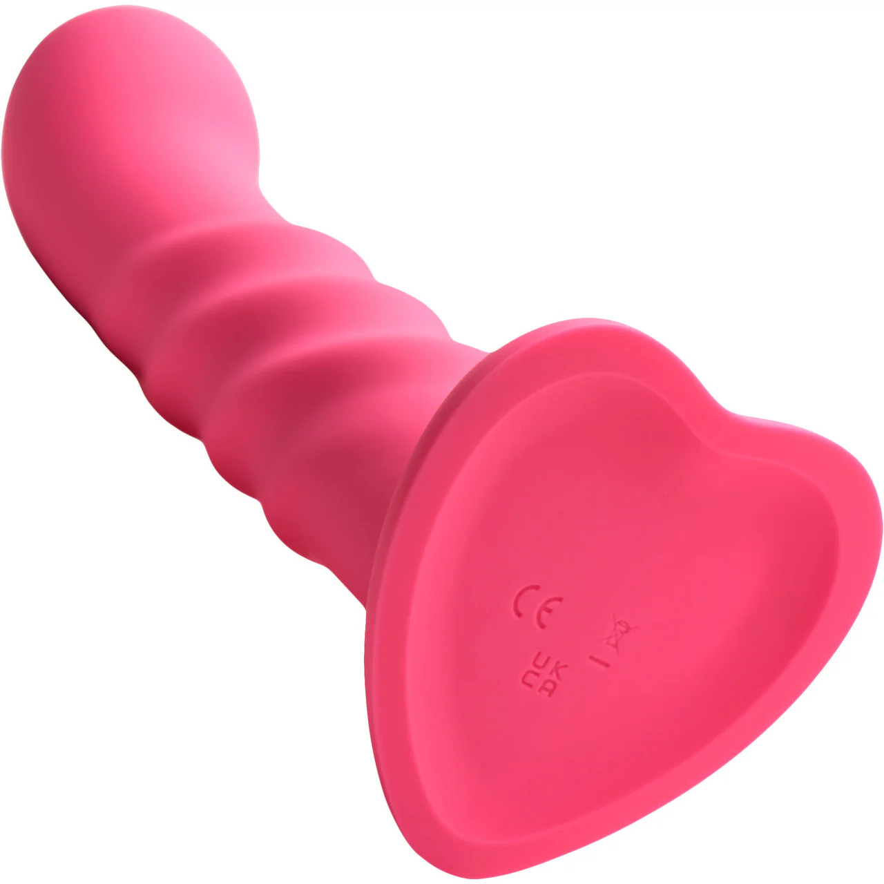 Simply Sweet 21X Vibrating Ribbed Rechargeable Silicone G-Spot Vibrator With Remote - Pink - Image 2