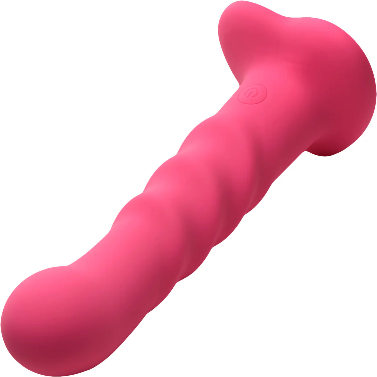 Simply Sweet 21X Vibrating Ribbed Rechargeable Silicone G-Spot Vibrator With Remote - Pink - Image 5