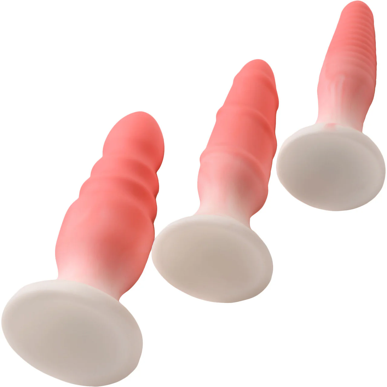 Simply Sweet 3-Piece Silicone Butt Plug Set - Pink - Image 3