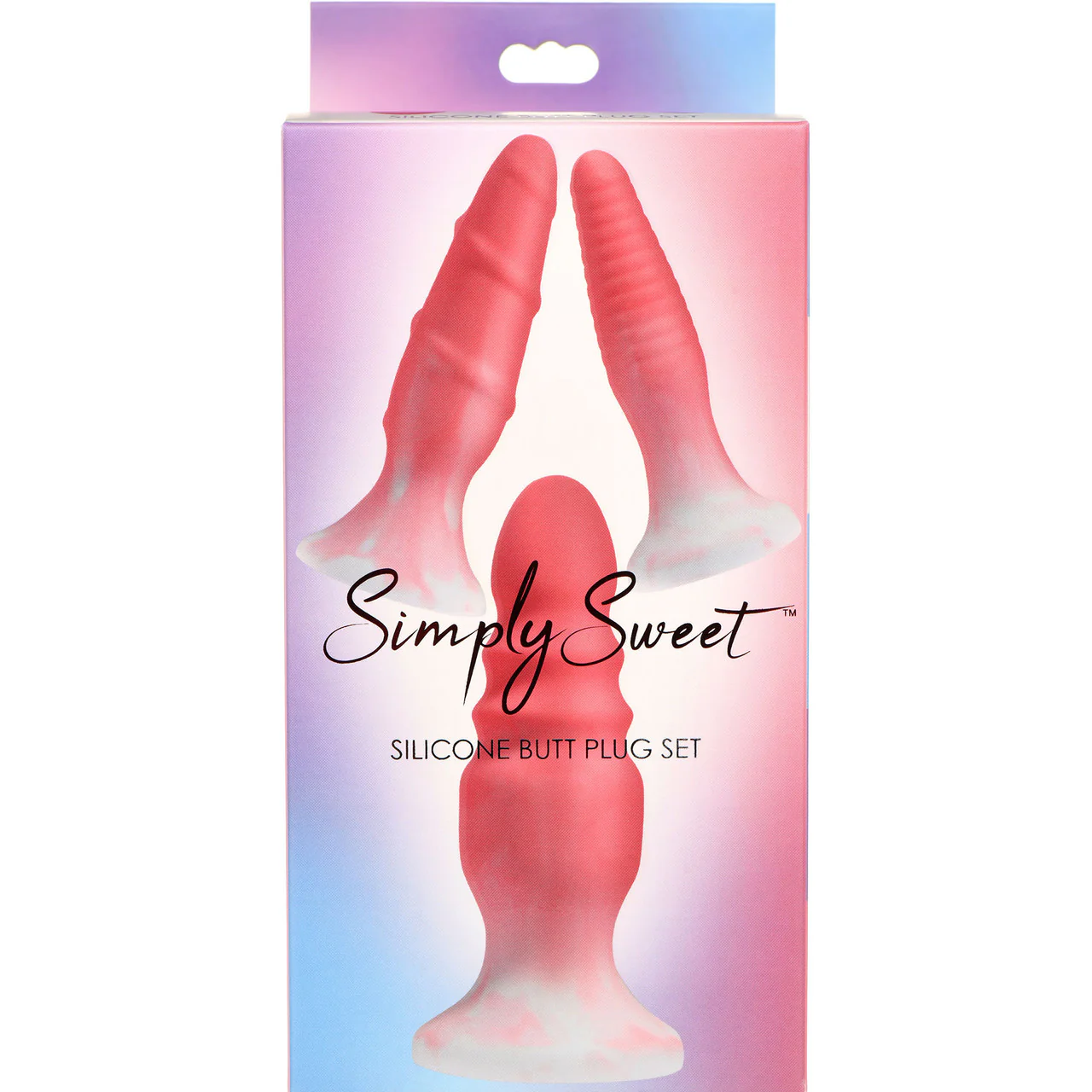Simply Sweet 3-Piece Silicone Butt Plug Set - Pink - Image 4