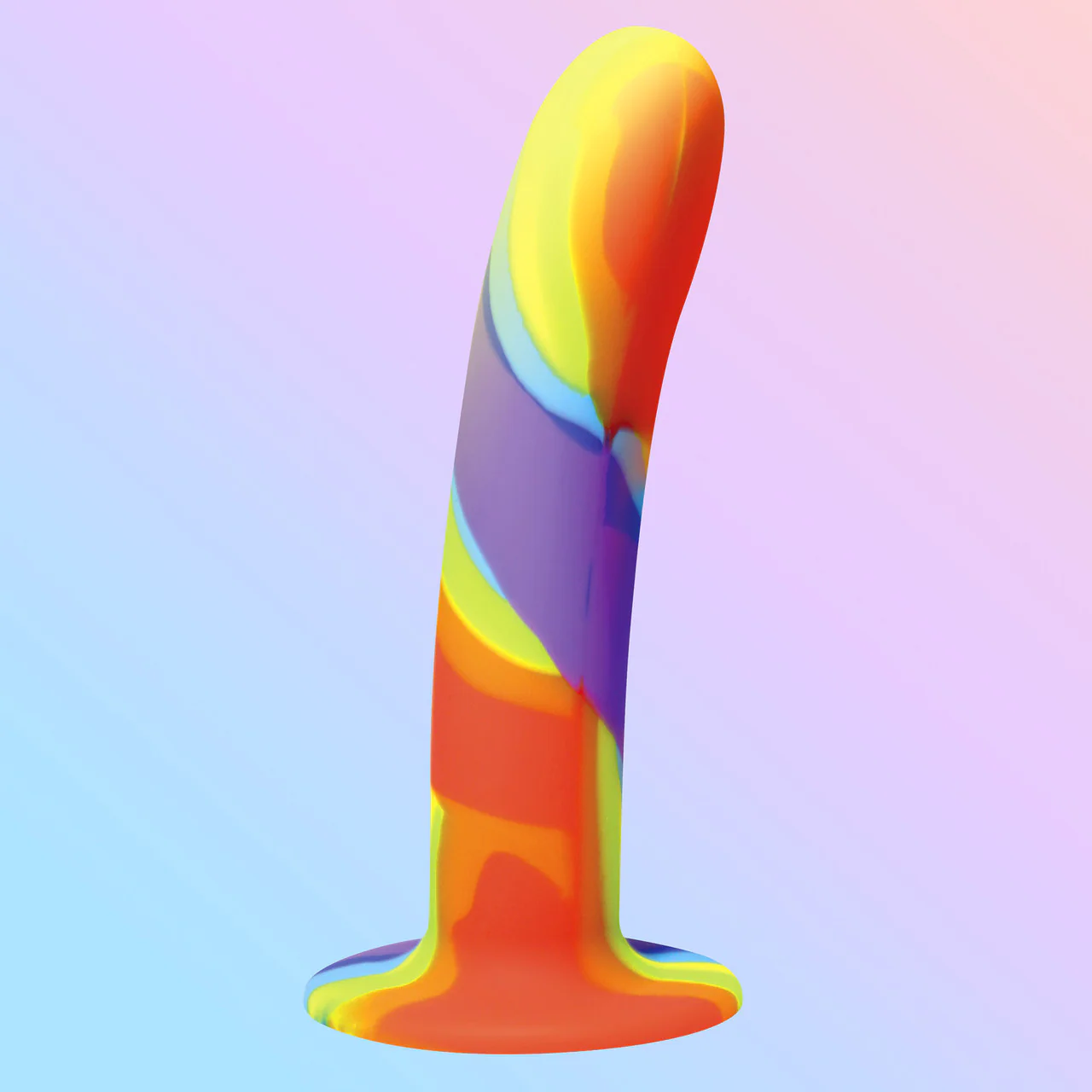 Simply Sweet Rainbow 6.75" Silicone G-Spot Suction Cup Dildo - Image 12