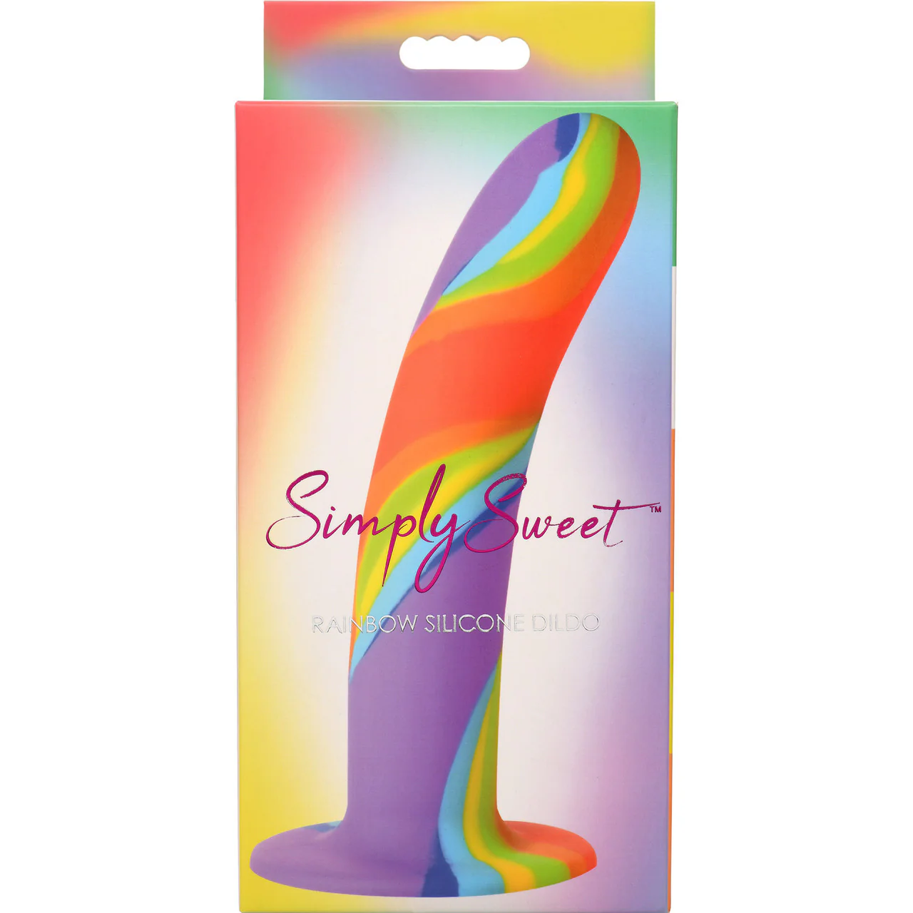Simply Sweet Rainbow 6.75" Silicone G-Spot Suction Cup Dildo - Image 13