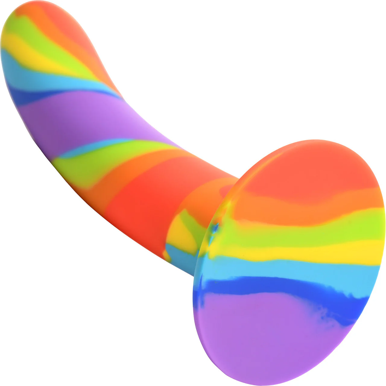 Simply Sweet Rainbow 6.75" Silicone G-Spot Suction Cup Dildo - Image 4