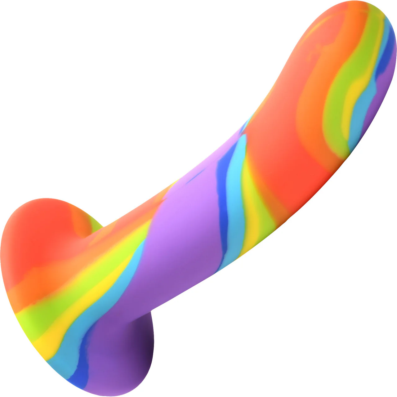 Simply Sweet Rainbow 6.75" Silicone G-Spot Suction Cup Dildo - Image 5