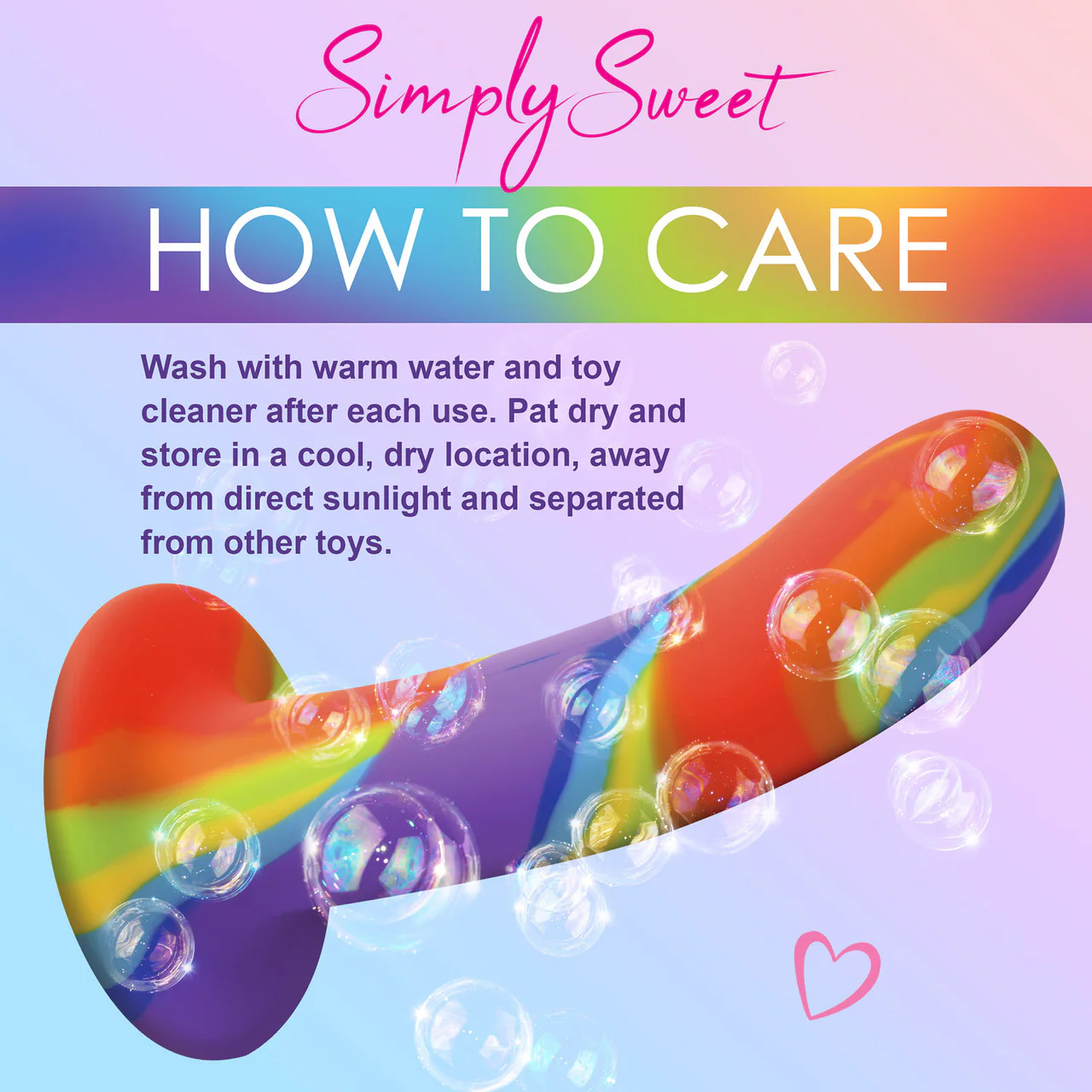 Simply Sweet Rainbow 6.75" Silicone G-Spot Suction Cup Dildo - Image 8