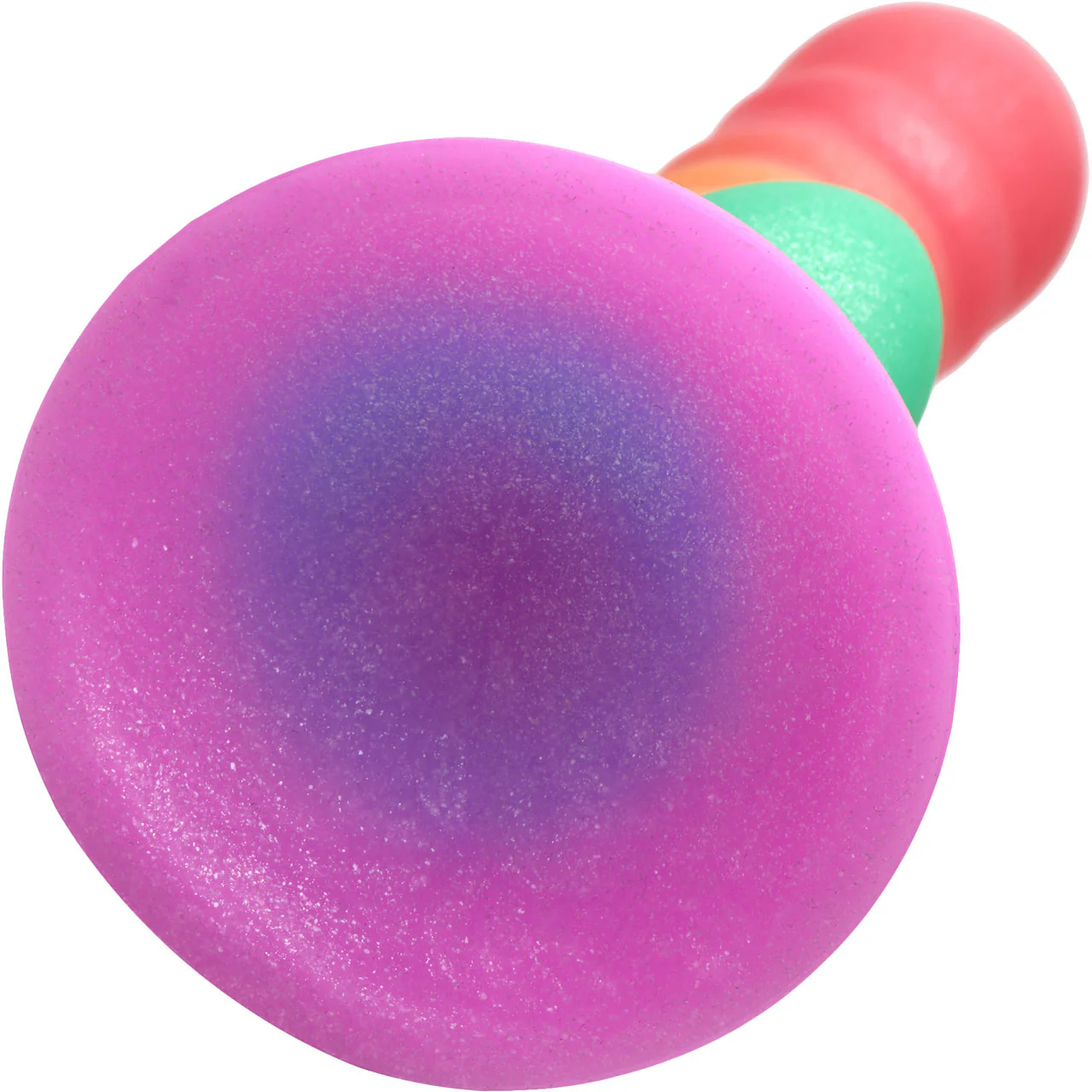 Simply Sweet Ribbed Rainbow 6.6" Silicone Suction Cup Dildo - Image 5