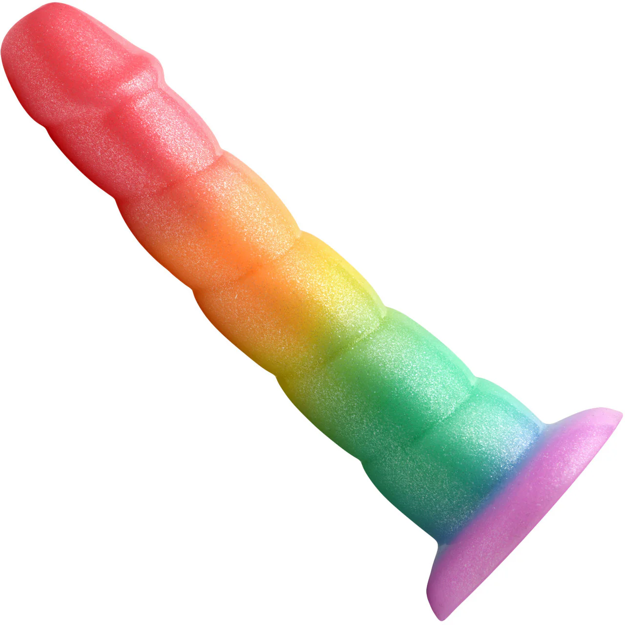 Simply Sweet Swirl Rainbow 6.6" Silicone Suction Cup Dildo - Image 4