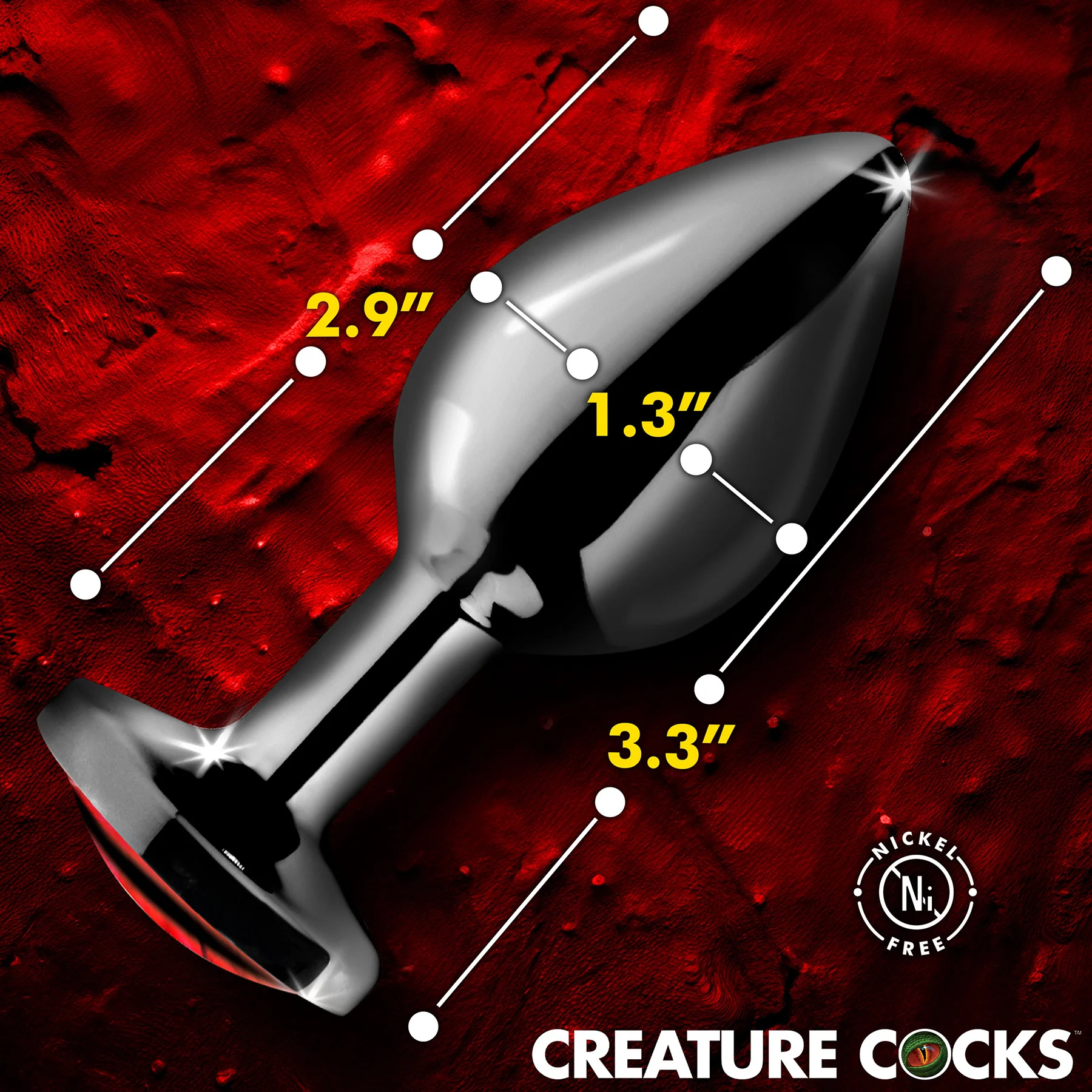 Sinister Eye Red Eye Metal Butt Plug By Creature Cocks - Image 12