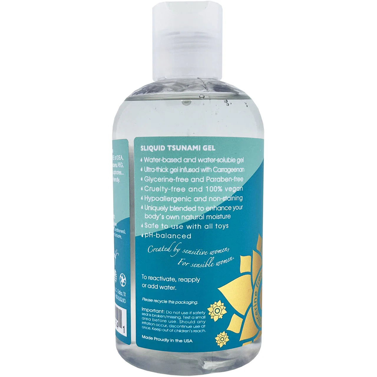 Sliquid Naturals Tsunami Ultra-Thick Water Based Gel Personal Lubricant 8.5 fl oz - Image 2