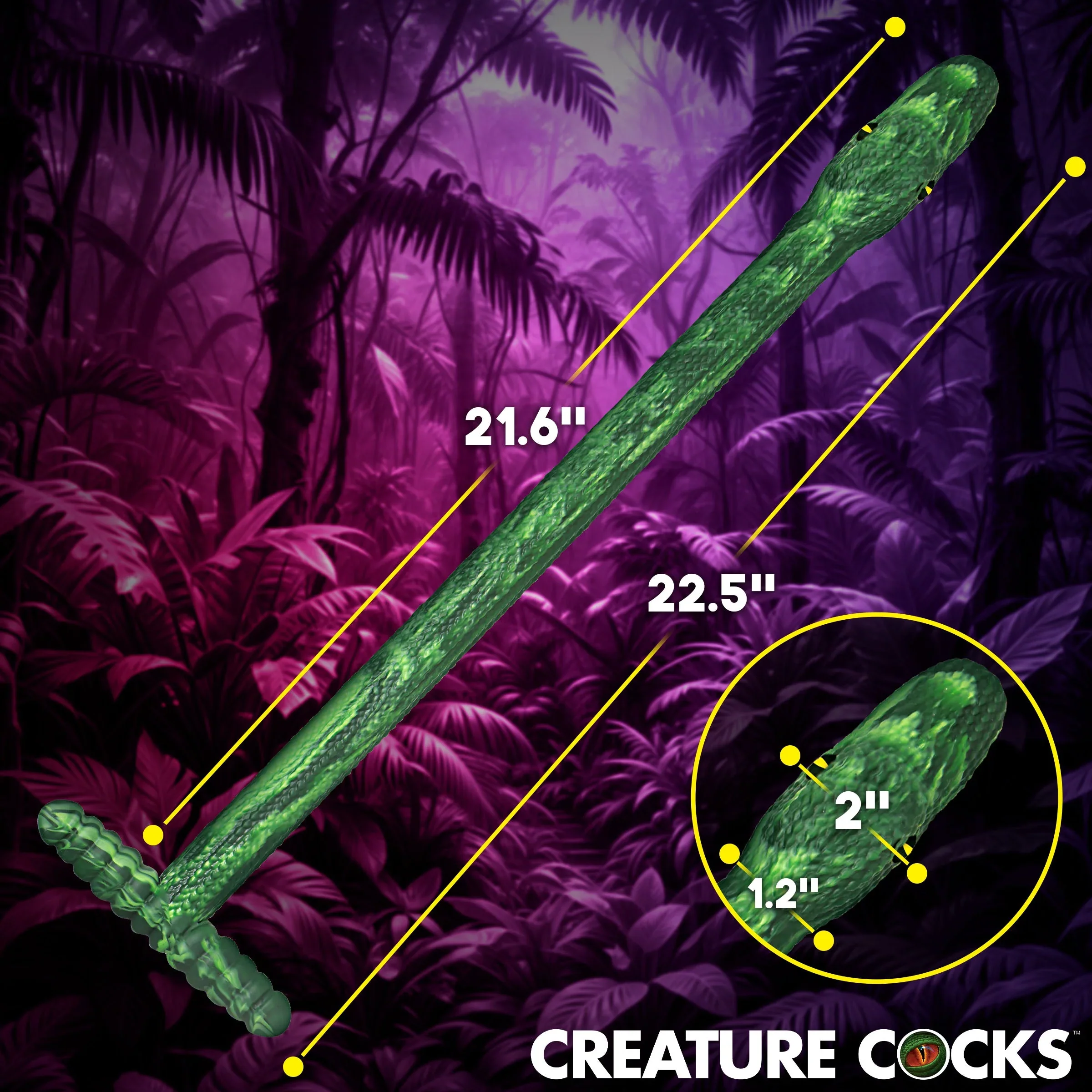 Slither 21" Silicone Dildo By Creature Cocks - Image 4