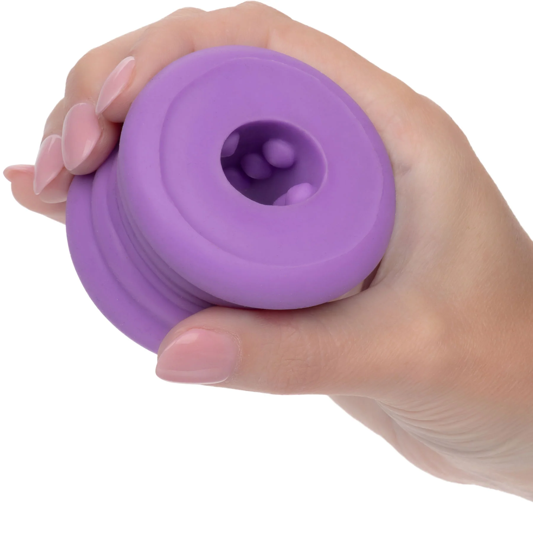 Slop Top Dirty Luv Silicone BJ Enhancer By CalExotics - Purple Glow In The Dark - Image 2