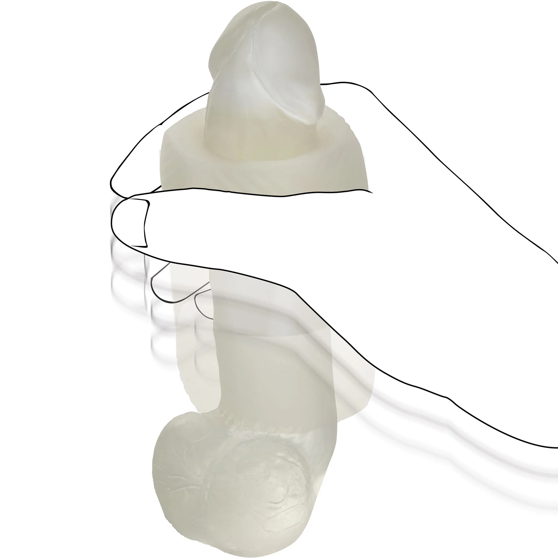 Slop Top Nasty Luv Silicone BJ Enhancer By CalExotics - Glow In The Dark - Image 3