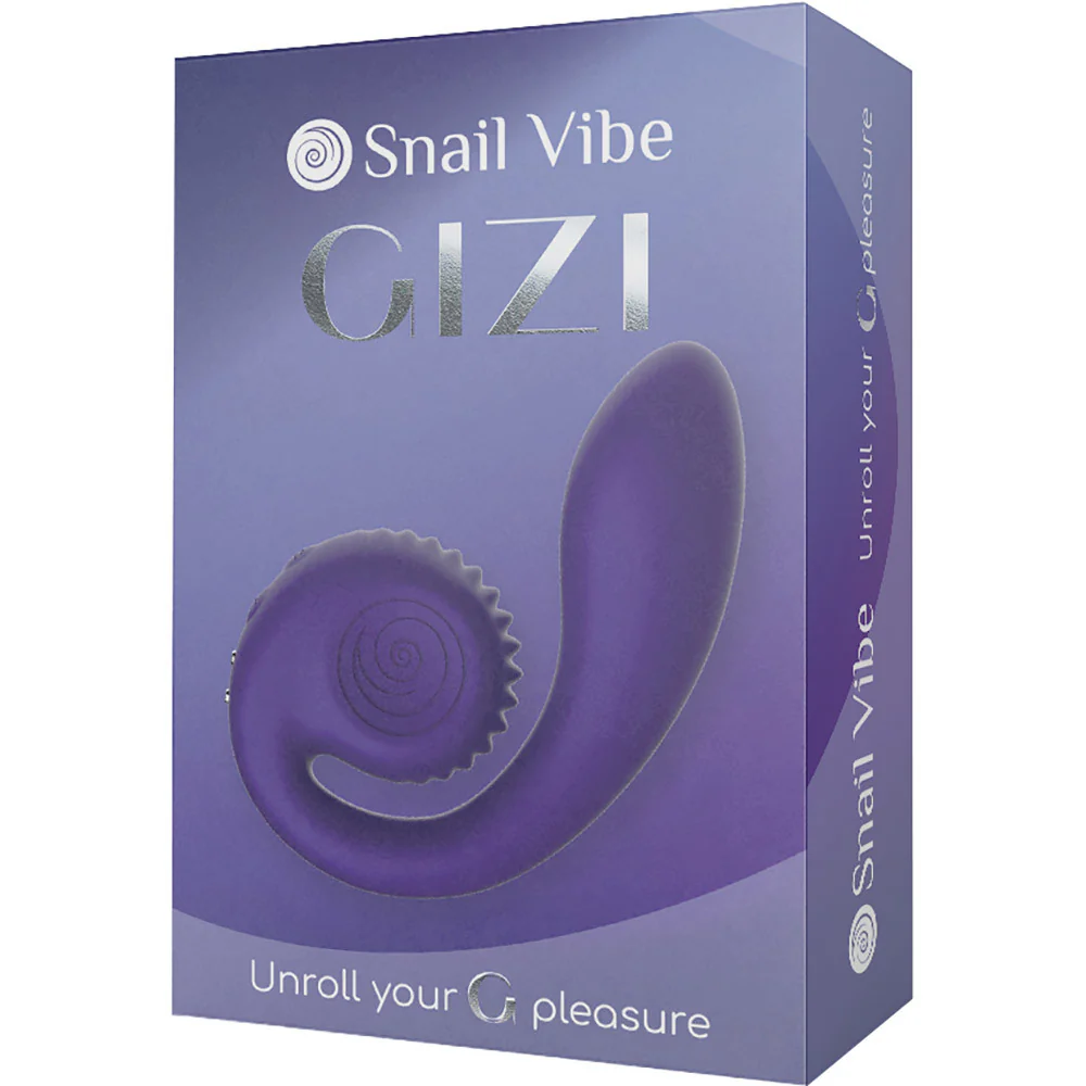 SVibe Snail Gizi Silicone Rechargeable Waterproof Dual Stimulation Vibrator - Purple - Image 9