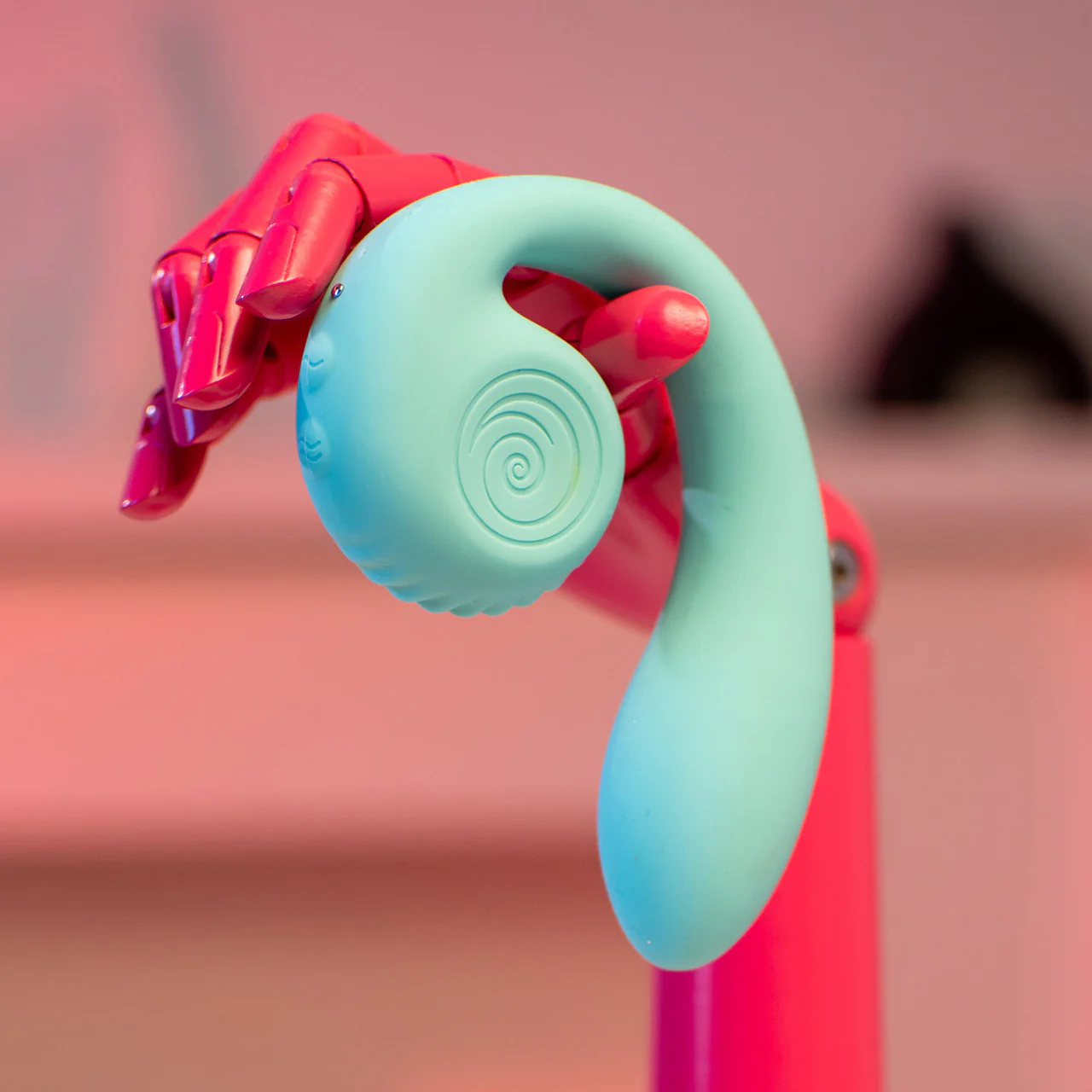 SVibe Snail Gizi Silicone Rechargeable Waterproof Dual Stimulation Vibrator - Tiffany - Image 6