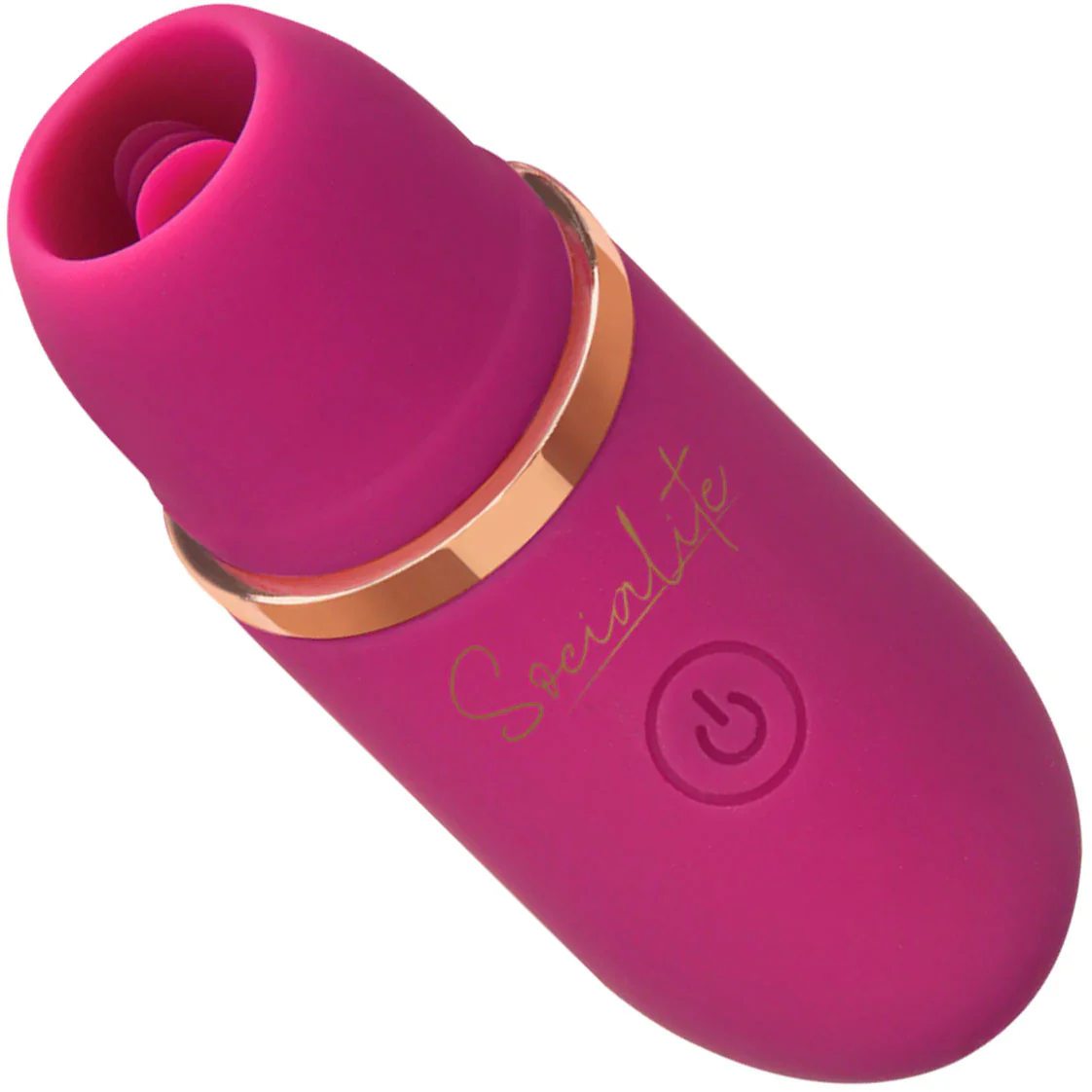 Socialite LIV MINI Tongue Rechargeable Silicone Waterproof Pocket Licker By Bodywand - Pink - Image 2