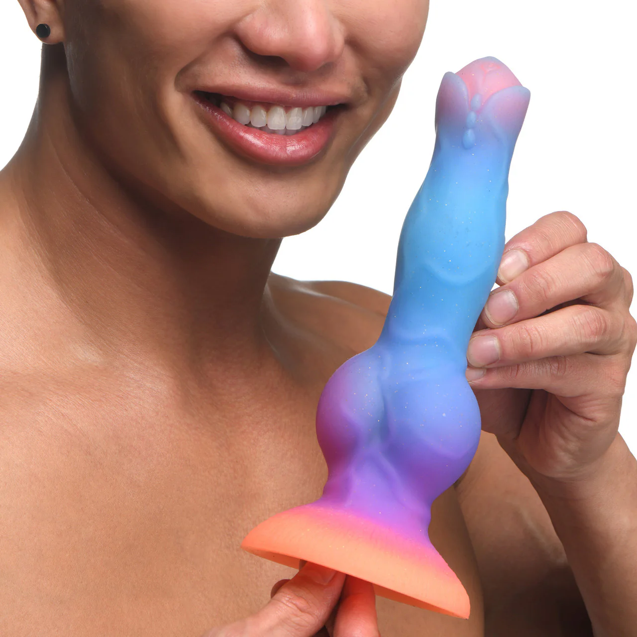 Space Cock Glow-in-The-Dark Alien 8.5" Silicone Suction Cup Dildo By Creature Cocks - Image 10
