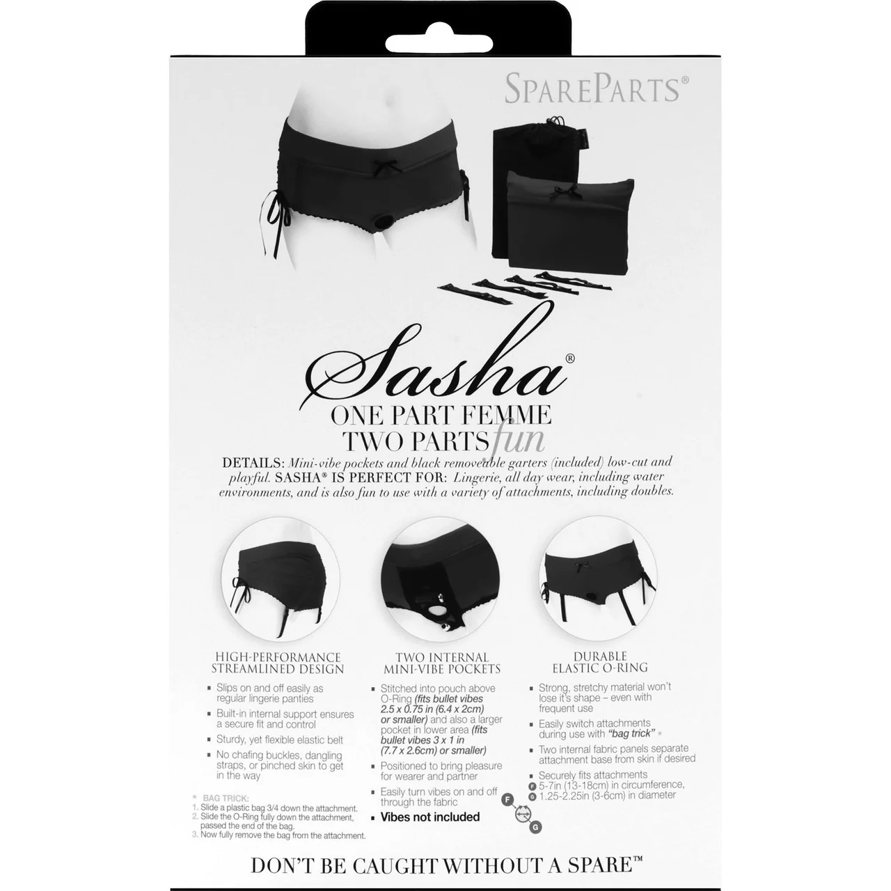 SpareParts Sasha Lingerie Harness - Midnight Black - Image 10