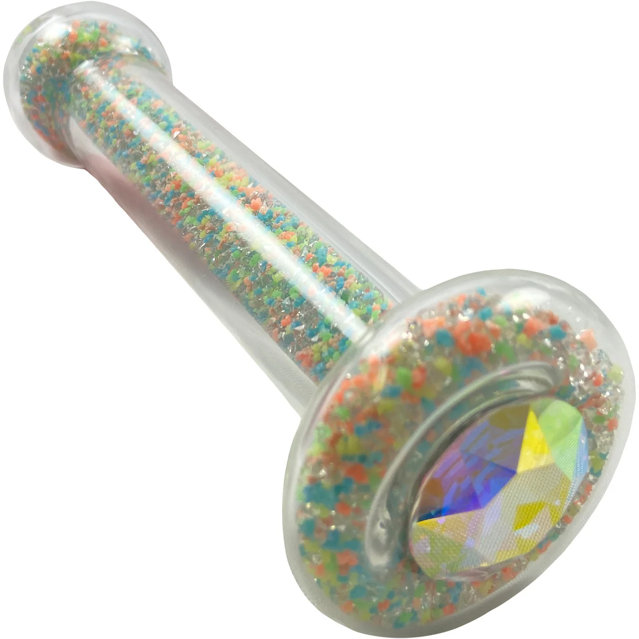 Sparkle Glow Glass Dildo With Aurora Borealis Crystal Base By Crystal Delights - Tooti Fruiti - Image 3