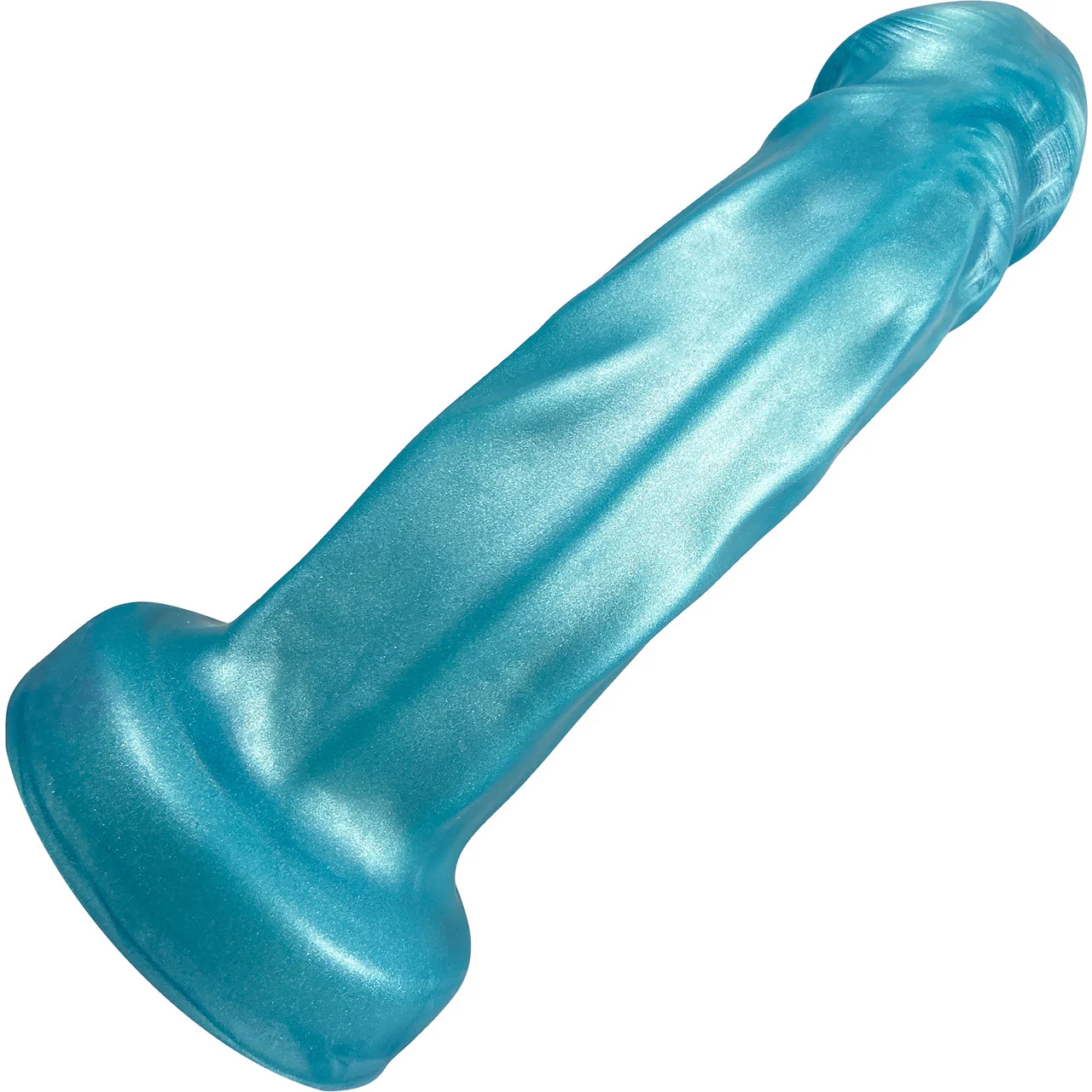 Splendid Dual-Density 8" Silicone Dildo By Uberrime - Large, Pearl Turquoise - Image 3