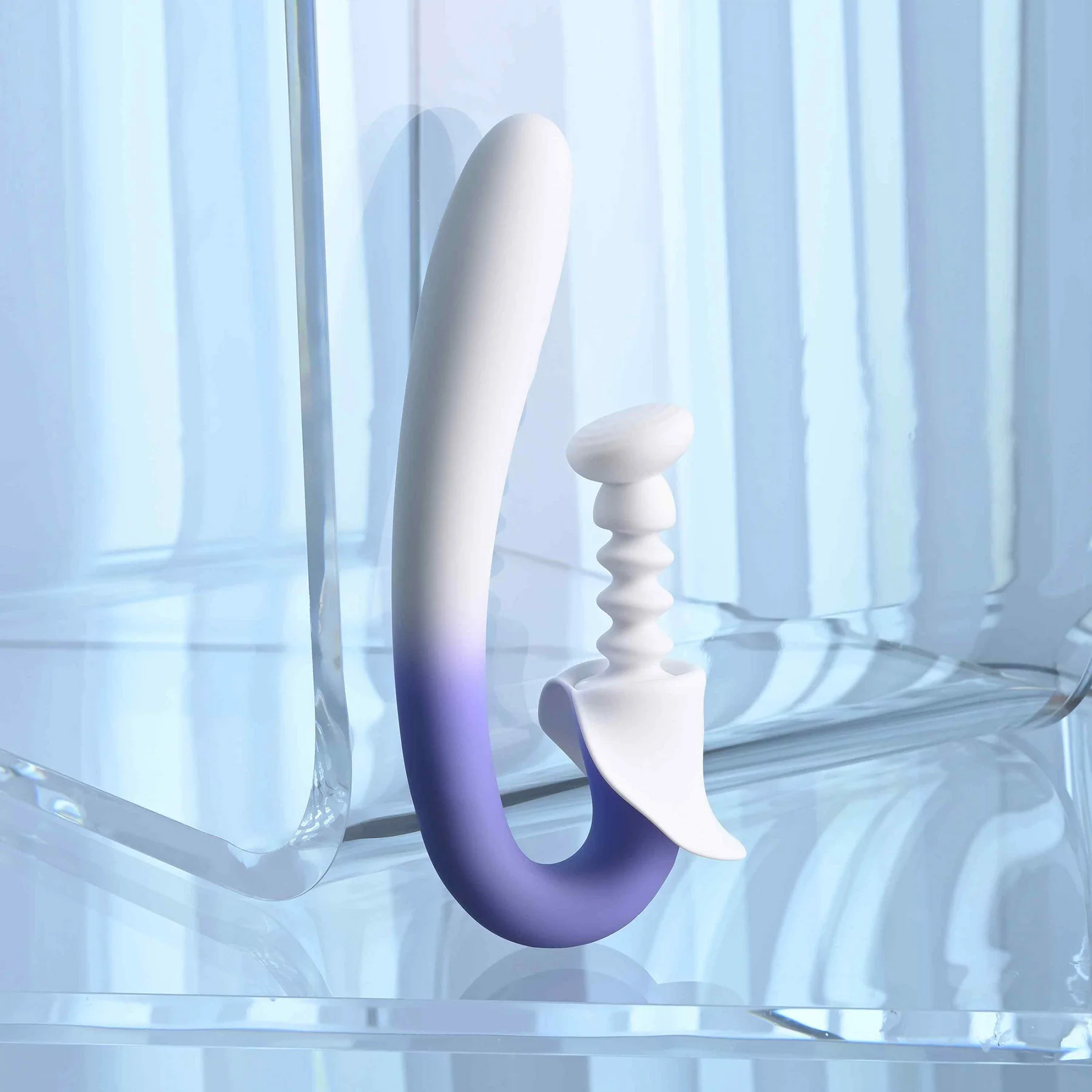 Spring Loaded Silicone Dual Stimulation Vibrator By Evolved Novelties - Image 2