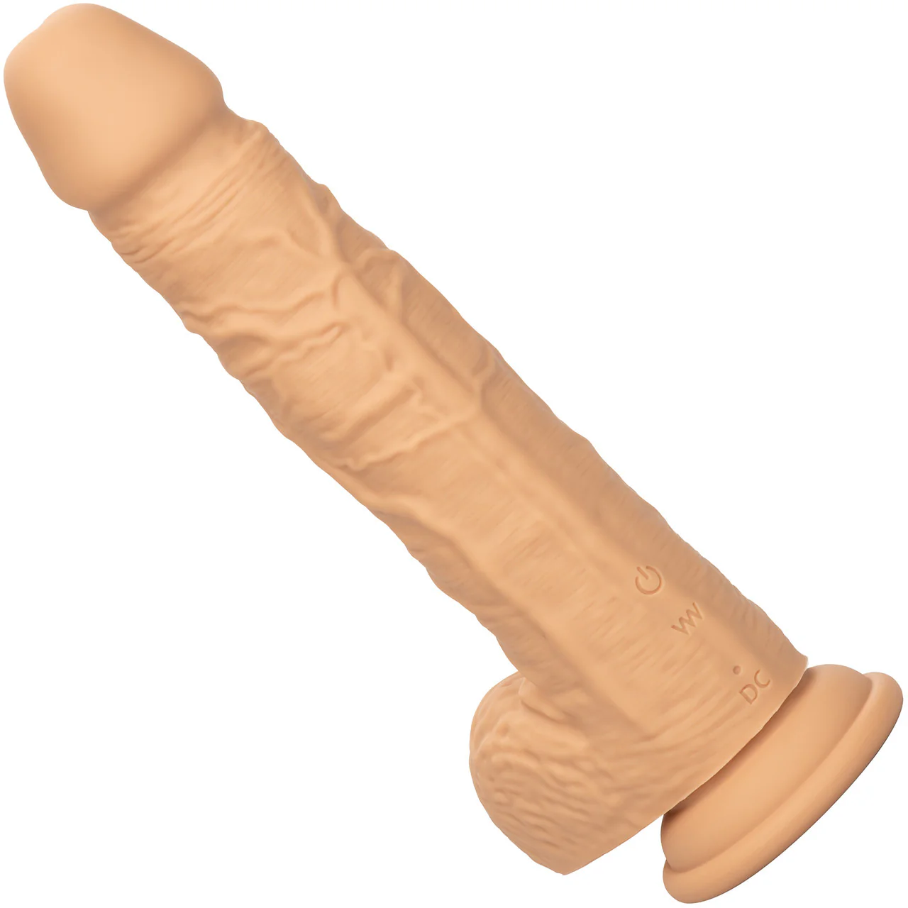 Squirting Fuck Stick 9" Vibrating Realistic Silicone Suction Cup Dildo By CalExotics - Vanilla - Image 10