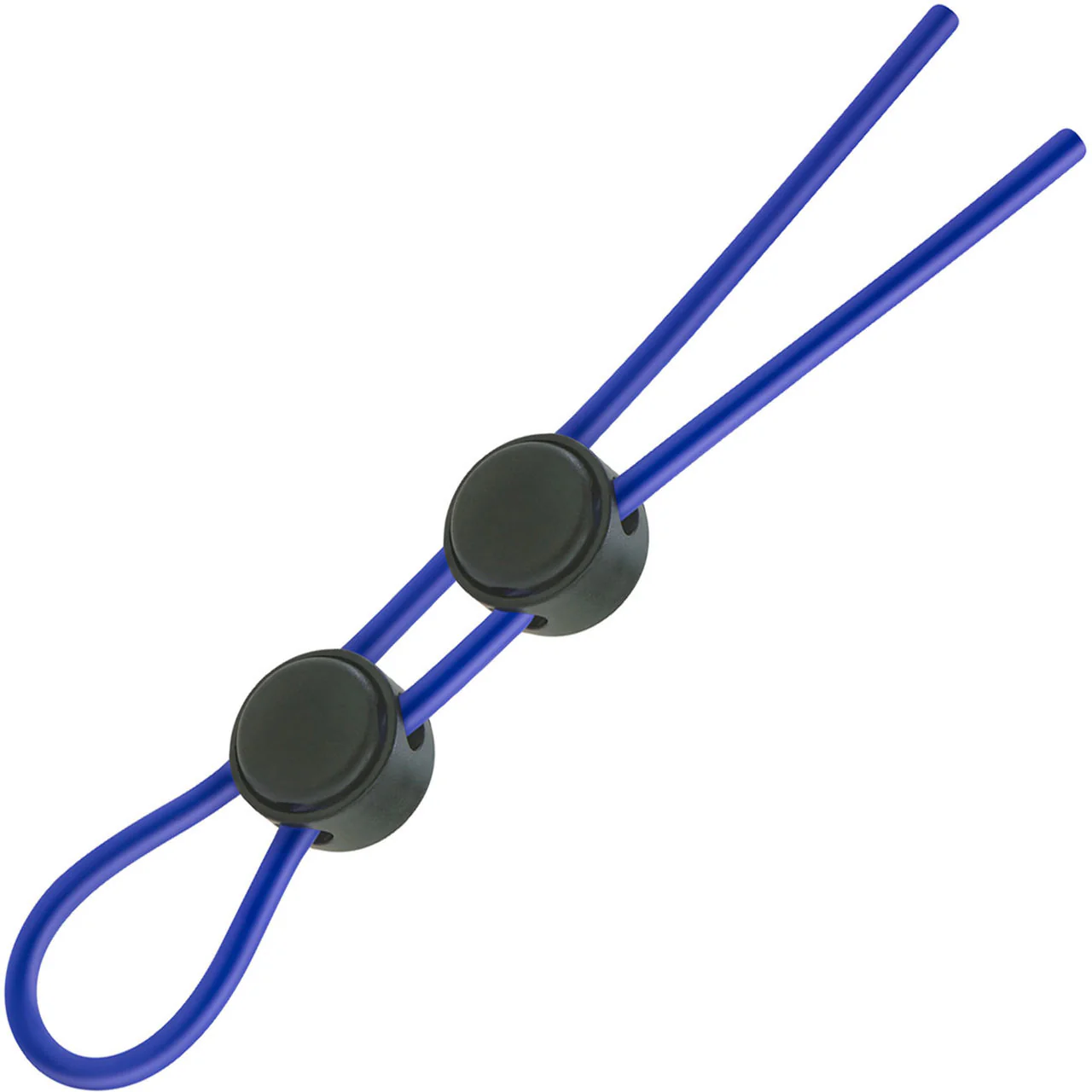 Stay Hard Silicone Double Loop Cock Ring By Blush Novelties - Blue - Image 2