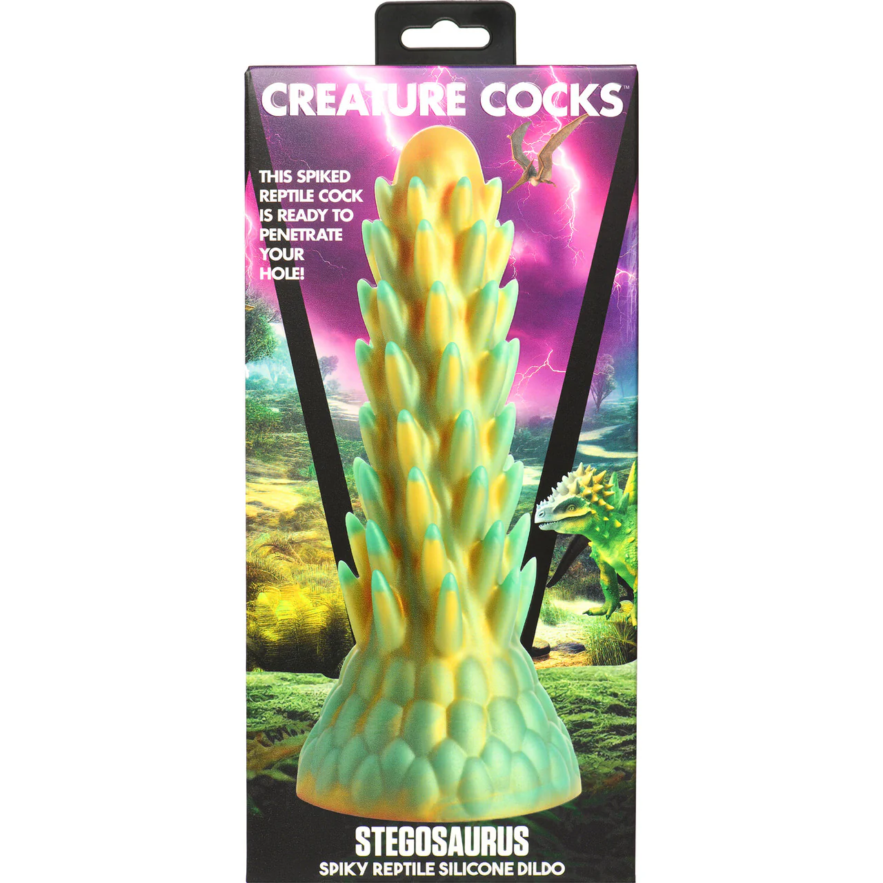 Stegosaurus Spiky Reptile 7.5" Silicone Suction Cup Dildo By Creature Cocks - Image 13