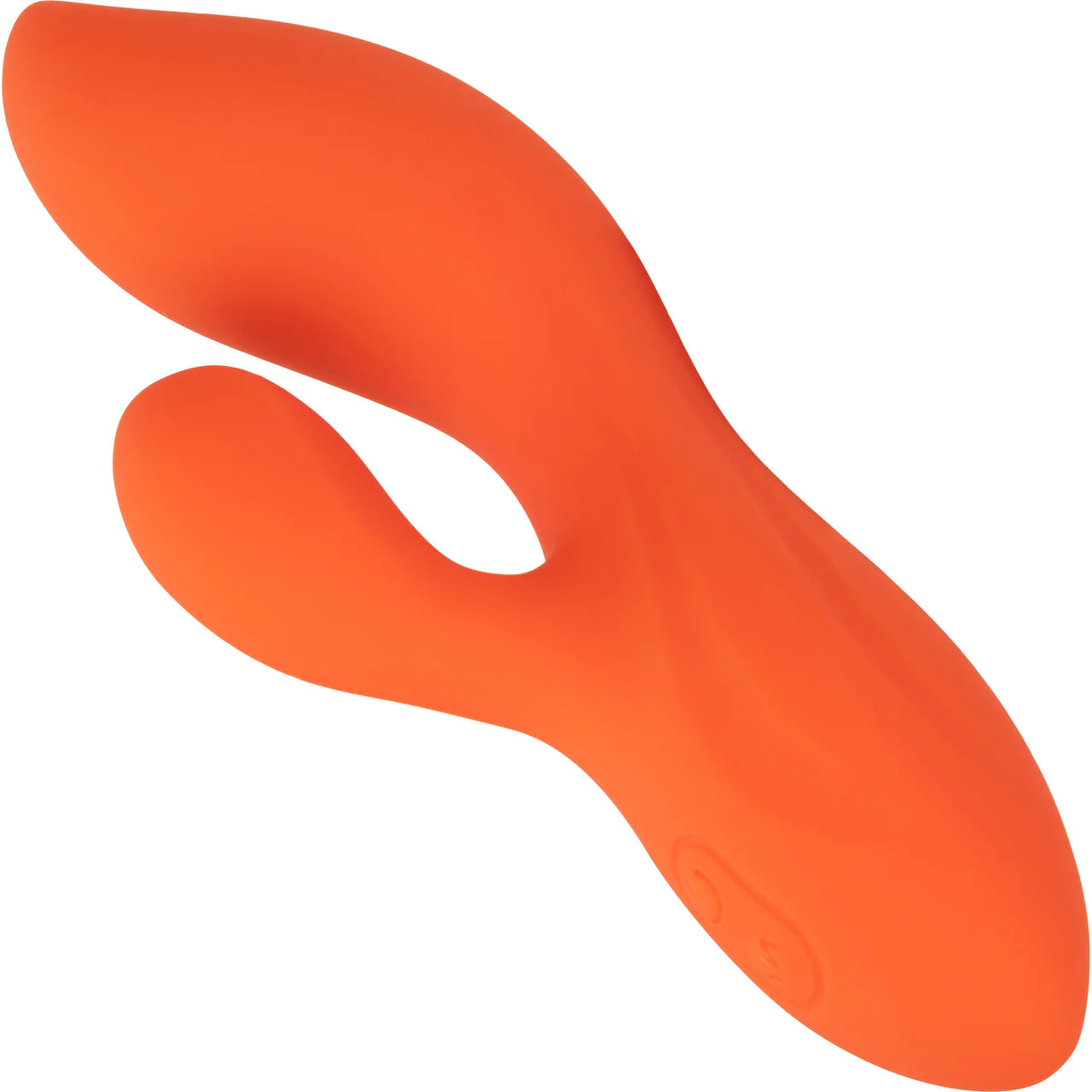 Stella Liquid Silicone Dual Teaser Rechargeable Waterproof Rabbit Style Vibrator By CalExotics - Orange - Image 5