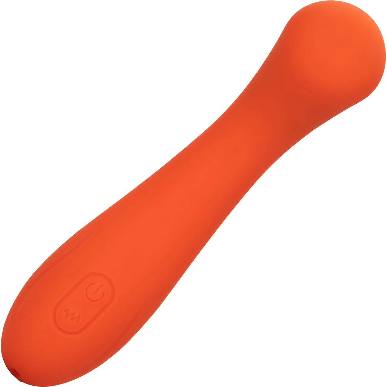 Stella Liquid Silicone G-Wand Waterproof Rechargeable G-Spot Vibrator By CalExotics - Orange - Image 6