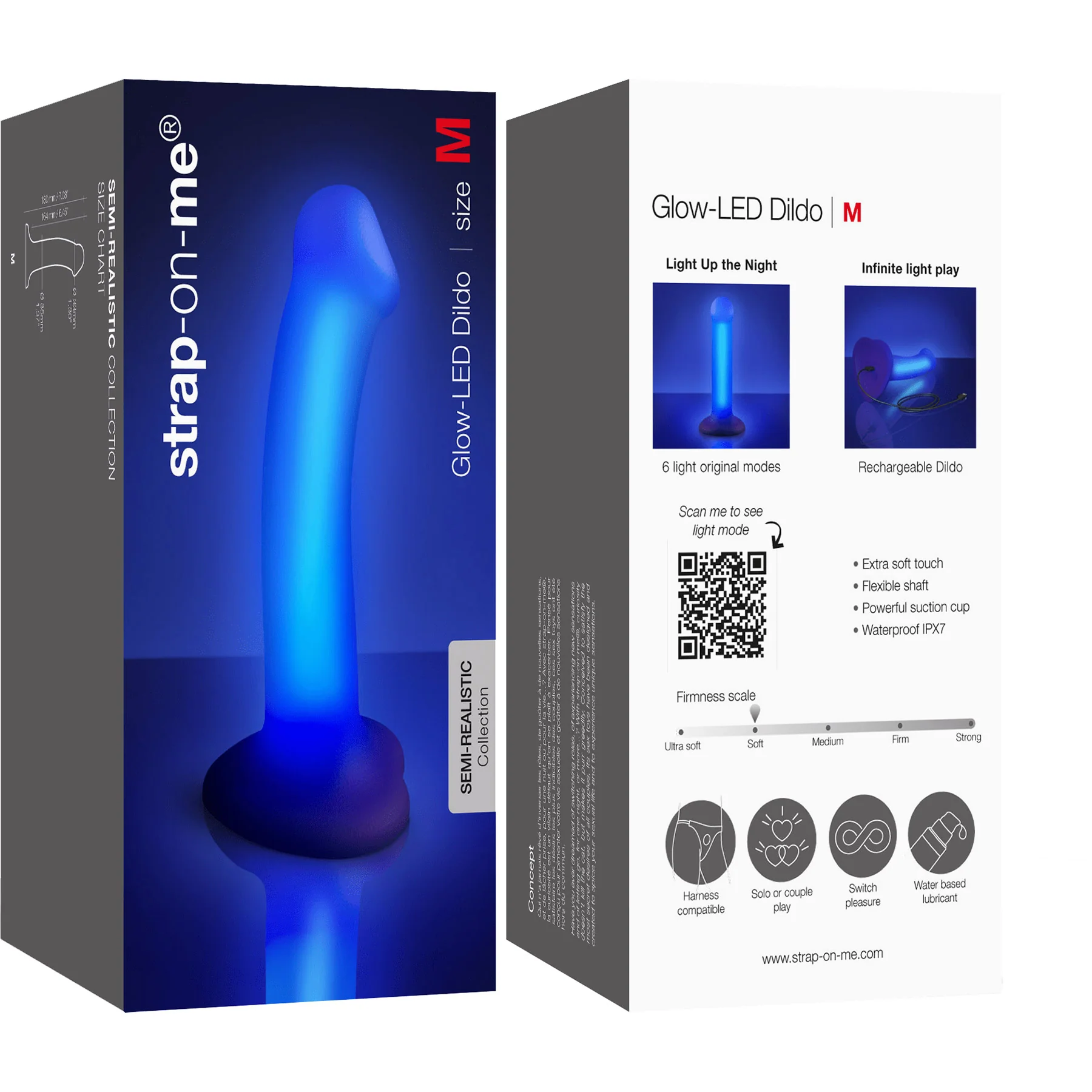 Strap-on-Me Glow-LED Silicone Waterproof Glow-in-the Dark Dildo - Image 8