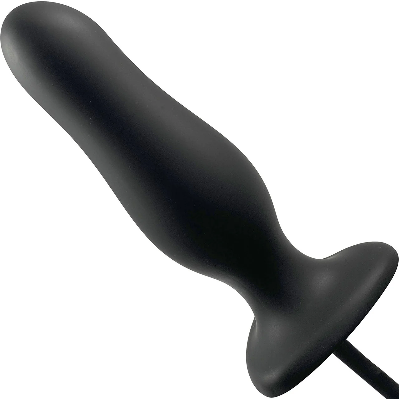Strap-on-Me Inflatable Silicone Suction Cup Dildo Plug - Black - Image 3